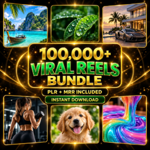 100,000+ Viral Reels Bundle with PLR & MRR | AI Animated Videos for TikTok, Instagram & YouTube Shorts