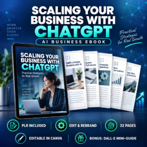 Scaling Your Business with ChatGPT | AI Marketing eBook with MRR | Ready-to-Resell Business Growth Guide