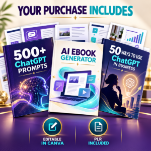 Ultimate AI Course and Prompt Generator | Editable Canva Template with PLR Rights