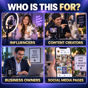 185+ Viral AI Cat Reels Bundle | Ready-to-Post Social Media Videos | PLR & MRR Digital Download