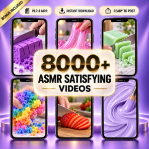 8000+ Satisfying ASMR Videos Bundle | Ready-to-Post Viral Reels | PLR & MRR Included