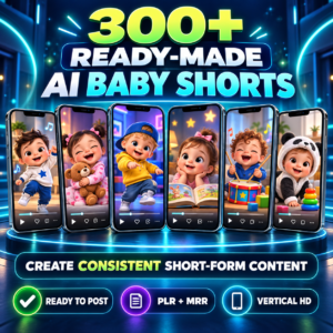 300+ AI Baby Shorts Video Bundle | Ready-to-Post TikTok & Reels Content | PLR & MRR Included