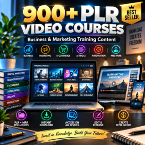 900+ Business Video Courses Bundle | PLR & MRR | Online Training Library with Resell Rights