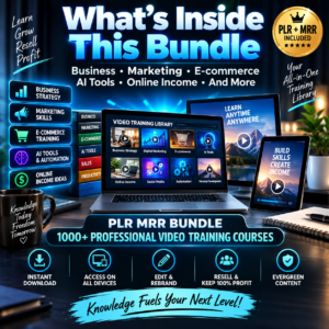 900+ Business Video Courses Bundle | PLR & MRR | Online Training Library with Resell Rights