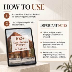 Ultimate Architect Prompt Pack | AI Visualization Prompts & Digital Templates (Instant PDF)